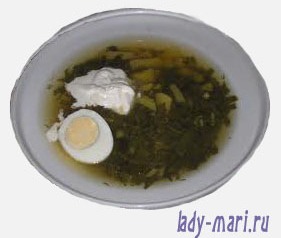 суп из ревеня со щавелем